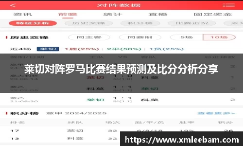 莱切对阵罗马比赛结果预测及比分分析分享